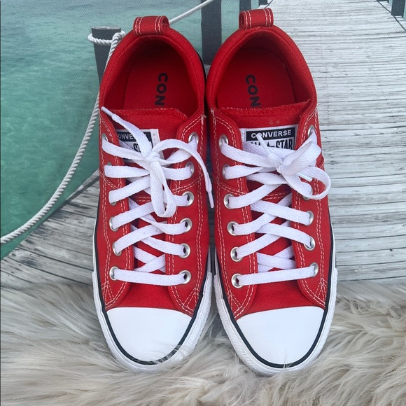 Women’s Converse Classic Red Canvas Sneakers - Picture 2 of 12